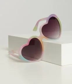 AJ Morgan Eyewear (B2B Wholesale) Pastel Rainbow Ombre Candy Heart Sunglasses