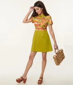 Smak Parlour Green & Raccoon Park Mini Dress