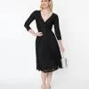 Unique Vintage Black Lace Gilda Swing Dress