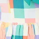 Unique Vintage Pastel Rainbow Checkered Golightly Flare Dress - Image 6