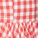 Unique Vintage Coral Red Gingham Golightly Swing Dress - Image 6