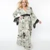Unique Vintage Plus Size Psychedelic Goddess Print Maxi Dress