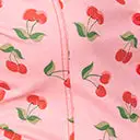 Unique Vintage Plus Size Pink Denim & Cherry Print Fit & Flare Dress - Image 6