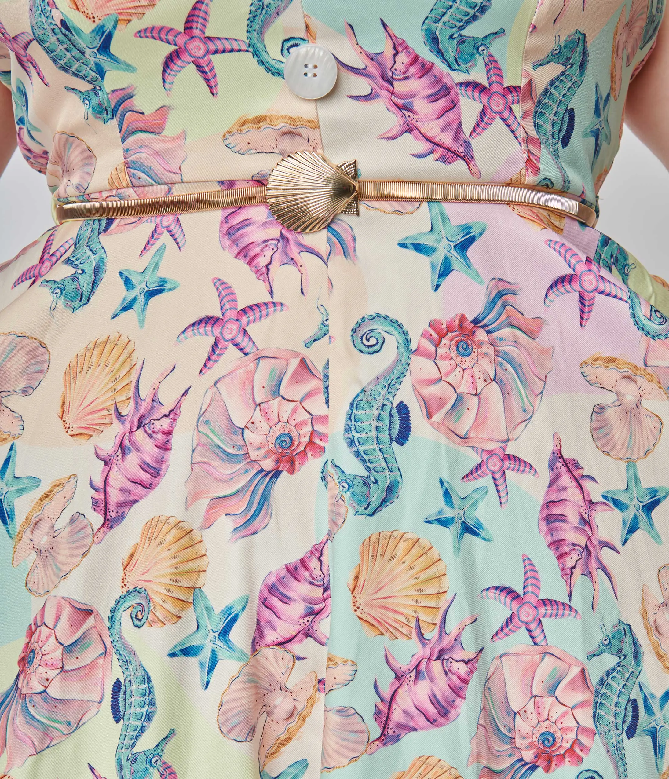 Silver Stop Inc. (Voodoo Vixen) Voodoo Vixen Plus Size Mint Under The Sea Flare Dress - Image 2