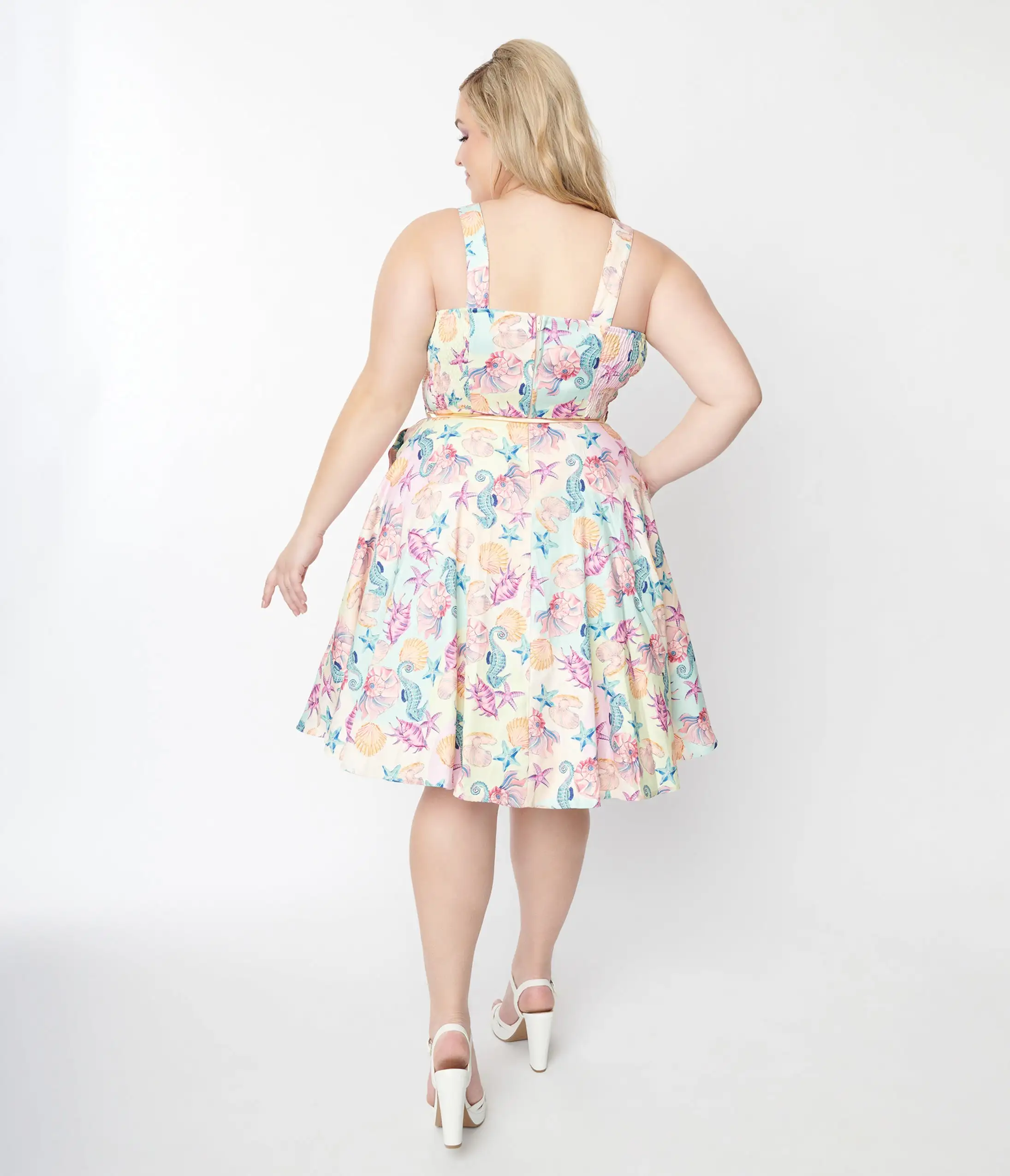 Silver Stop Inc. (Voodoo Vixen) Voodoo Vixen Plus Size Mint Under The Sea Flare Dress - Image 3