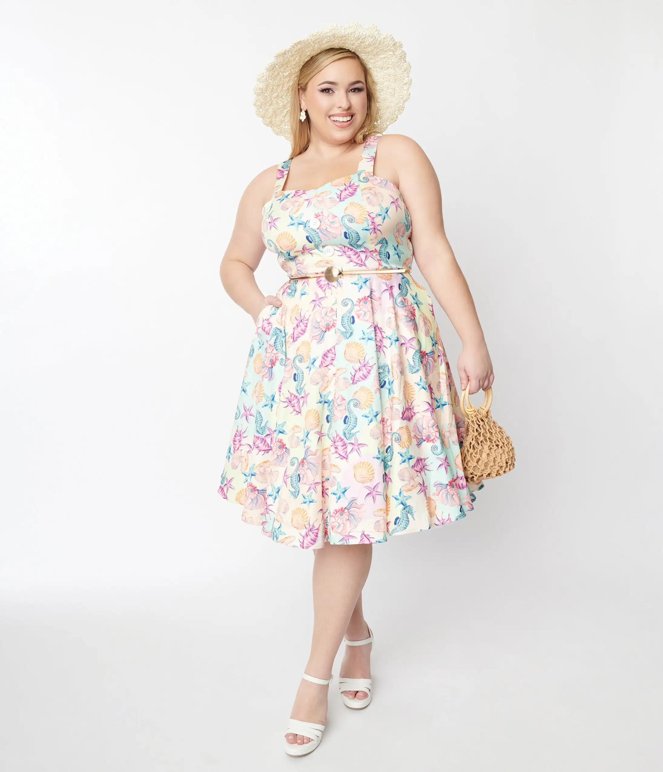 Silver Stop Inc. (Voodoo Vixen) Voodoo Vixen Plus Size Mint Under The Sea Flare Dress - Image 5