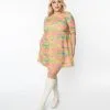 Smak Parlour Plus Size Frog In The Park Print Cosmic Shift Dress