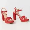 Fortune Dynamic Lipstick Red Platform Heel Sandals