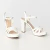 Fortune Dynamic Pure White Platform Heel Sandals