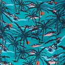 Rockin' Bettie Teal & Pink Palm Tree Willow Flare Dress - Image 6