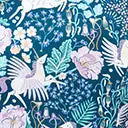 Retrolicious Blue Pegasus & Floral Flare Dress - Image 6