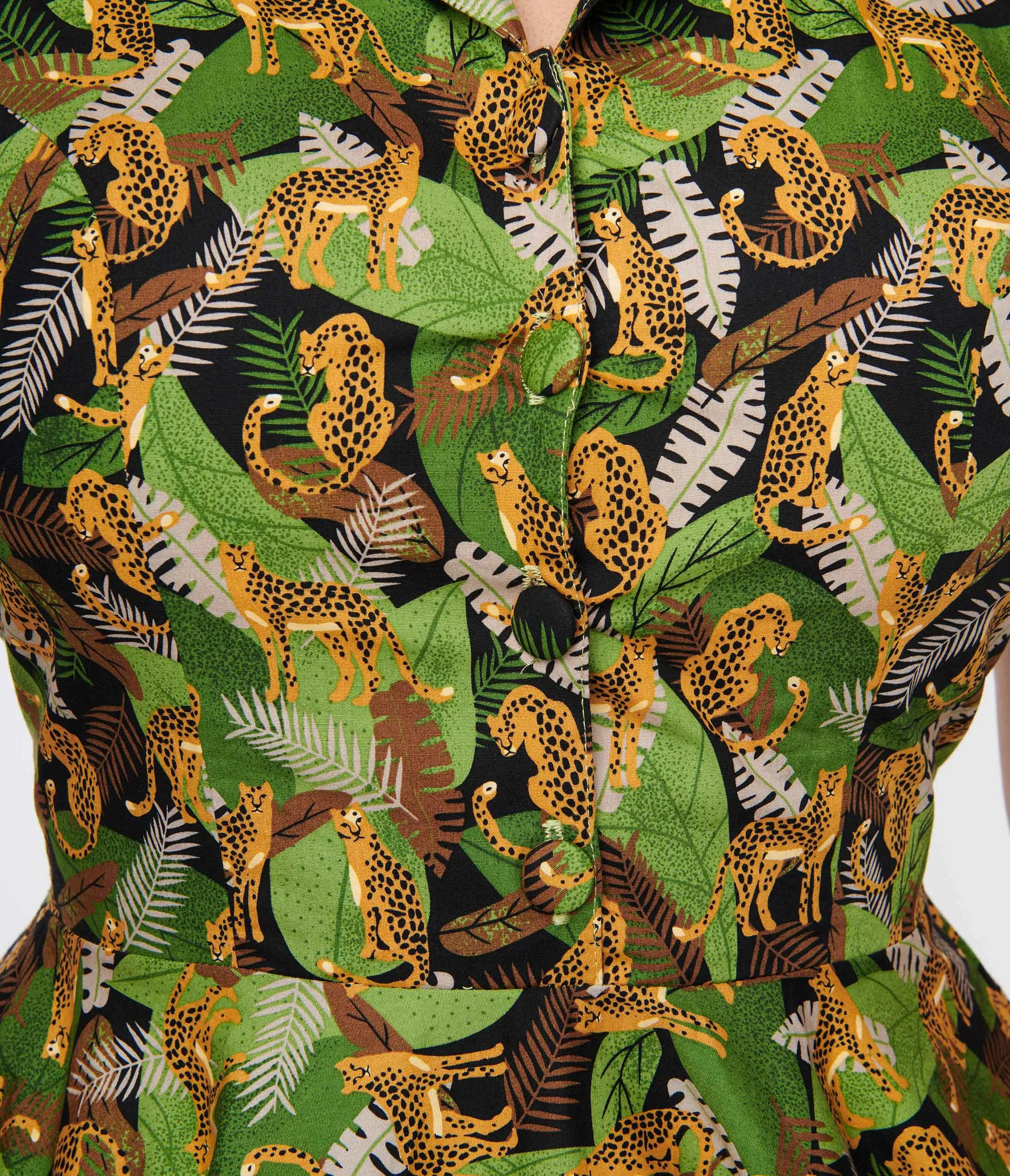 Magnolia Place Black Jungle Mona Swing Dress - Image 2