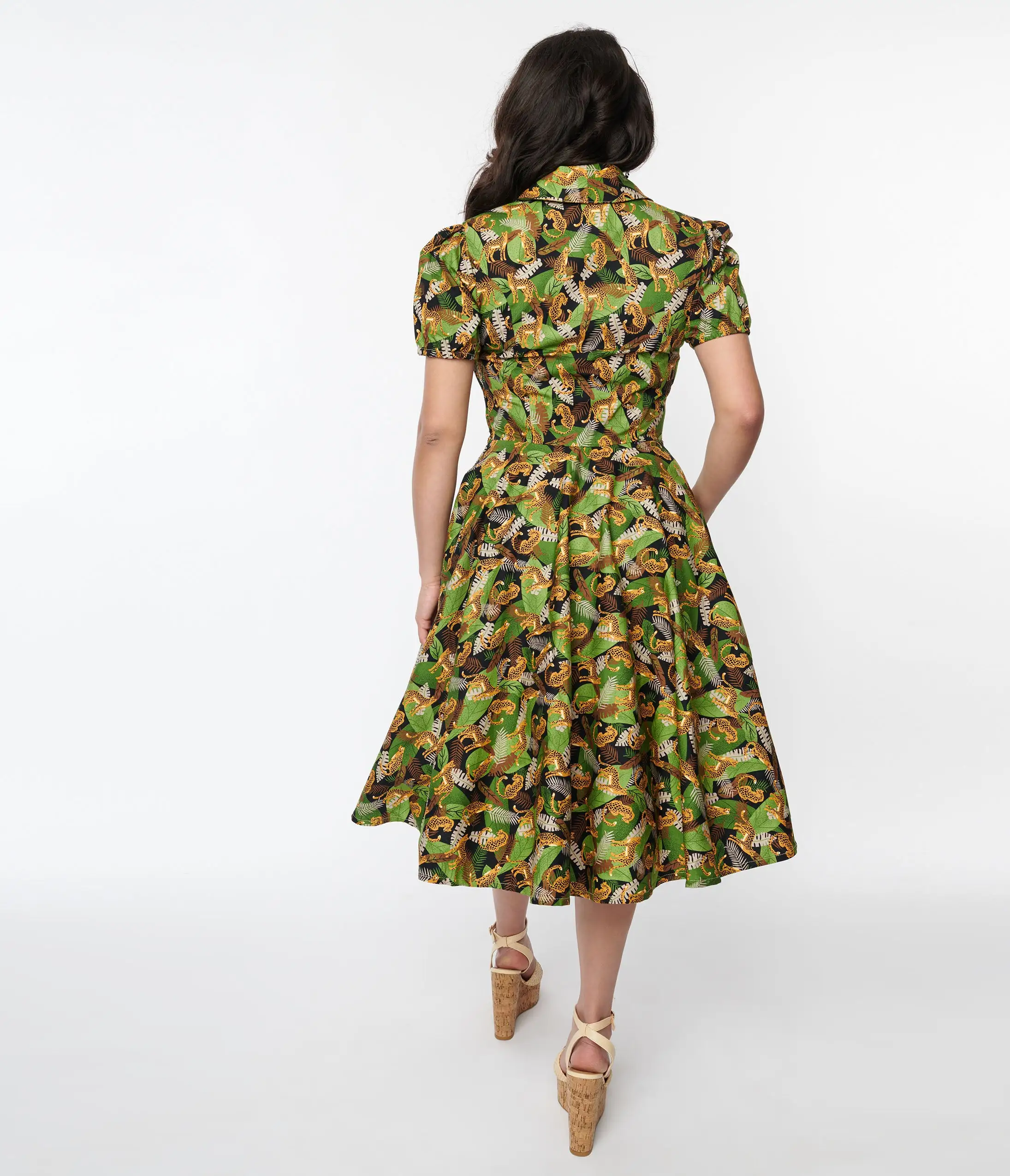 Magnolia Place Black Jungle Mona Swing Dress - Image 3