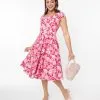 Magnolia Place Pink Floral Anna Swing Dress