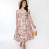 SHEEN Clothing Ltd Pink Lemon & Orange Blossom Swing Dress