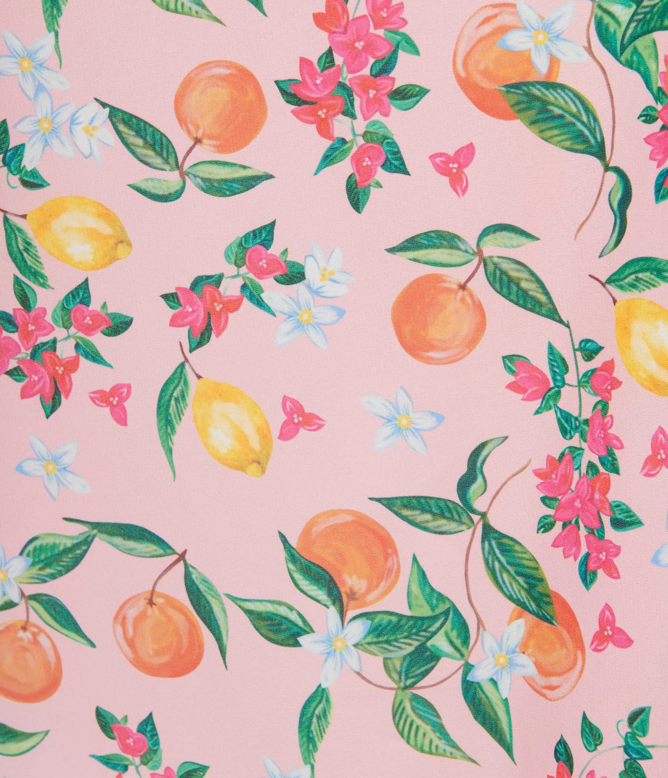 SHEEN Clothing Ltd Pink Lemon & Orange Blossom Swing Dress - Image 3