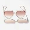 AJ Morgan Eyewear (B2B Wholesale) Clear Gold Glitter Candy Heart Sunglasses