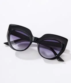 AJ Morgan Eyewear (B2B Wholesale) Black Grin Cat Eye Sunglasses