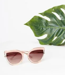 AJ Morgan Eyewear (B2B Wholesale) Nude & Clear Very Special Cat Eye Sunglasses