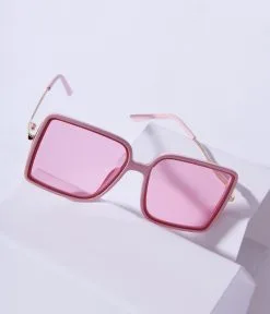 Lucent Product Inc. Pink Oversized Square Sunglasses