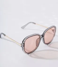 Lucent Product Inc. Grey & Orange Tint Bug Eye Sunglasses