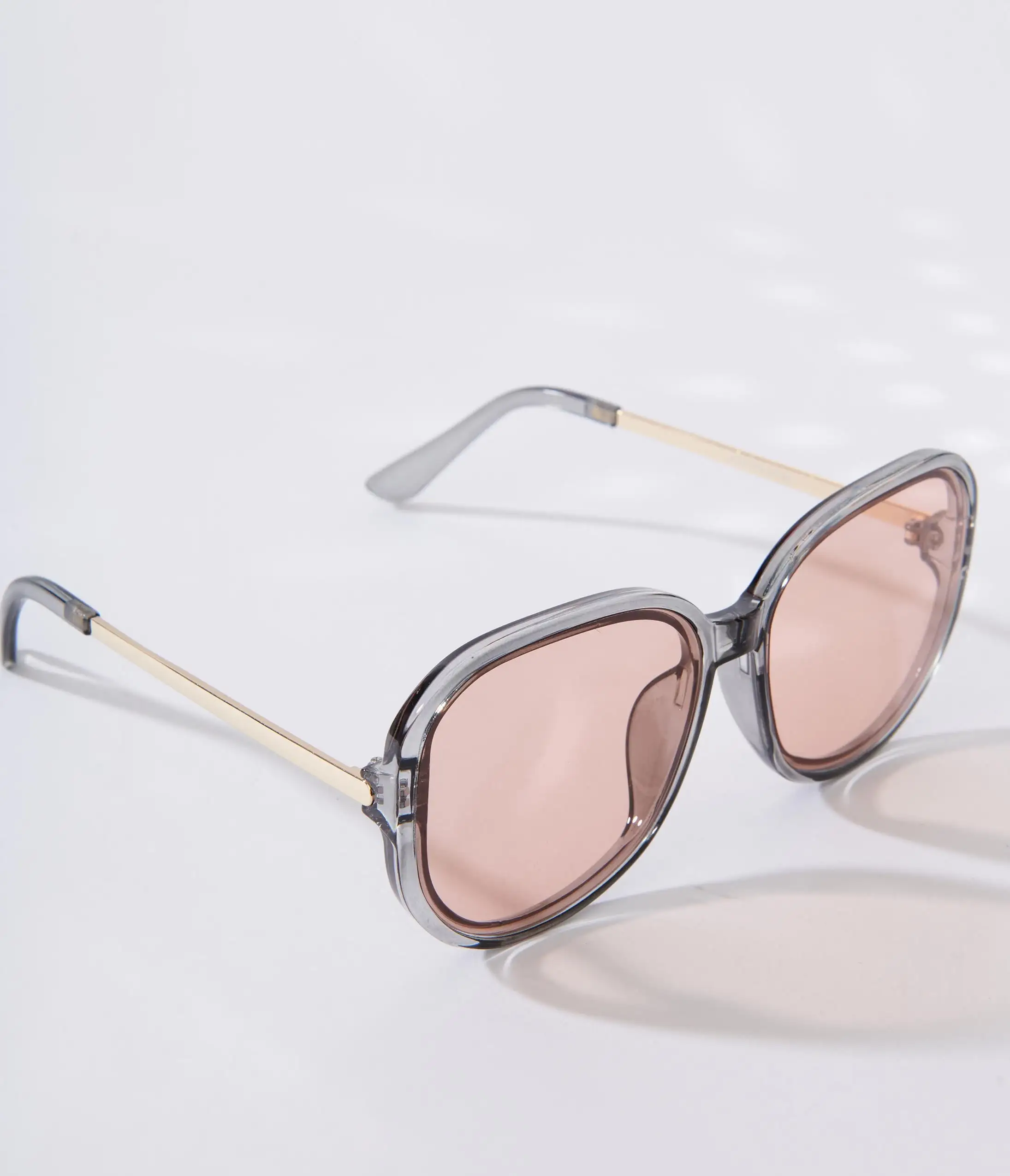 Lucent Product Inc. Grey & Orange Tint Bug Eye Sunglasses