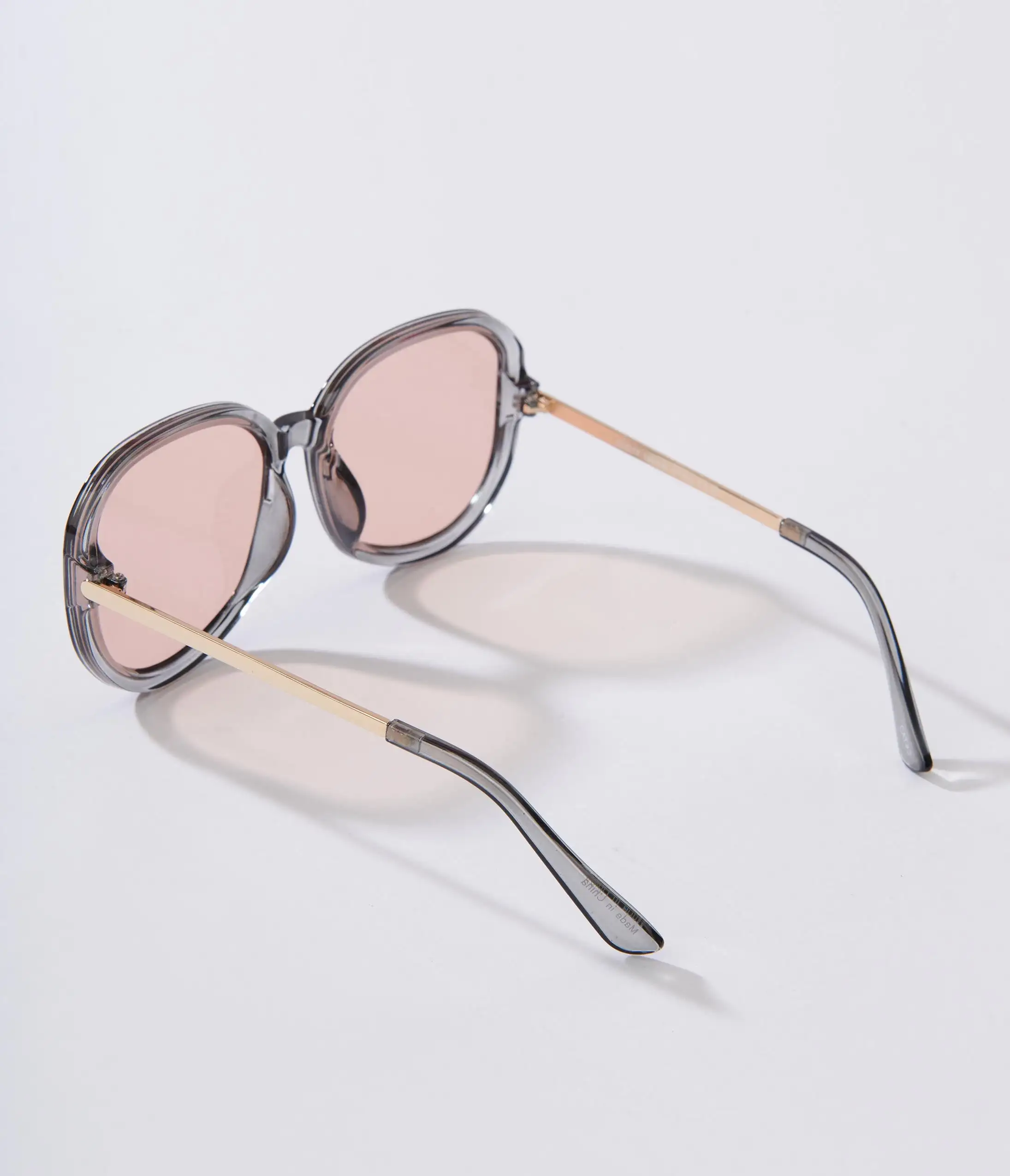 Lucent Product Inc. Grey & Orange Tint Bug Eye Sunglasses - Image 4