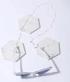 Joia Silver Beaded Glasses Strap