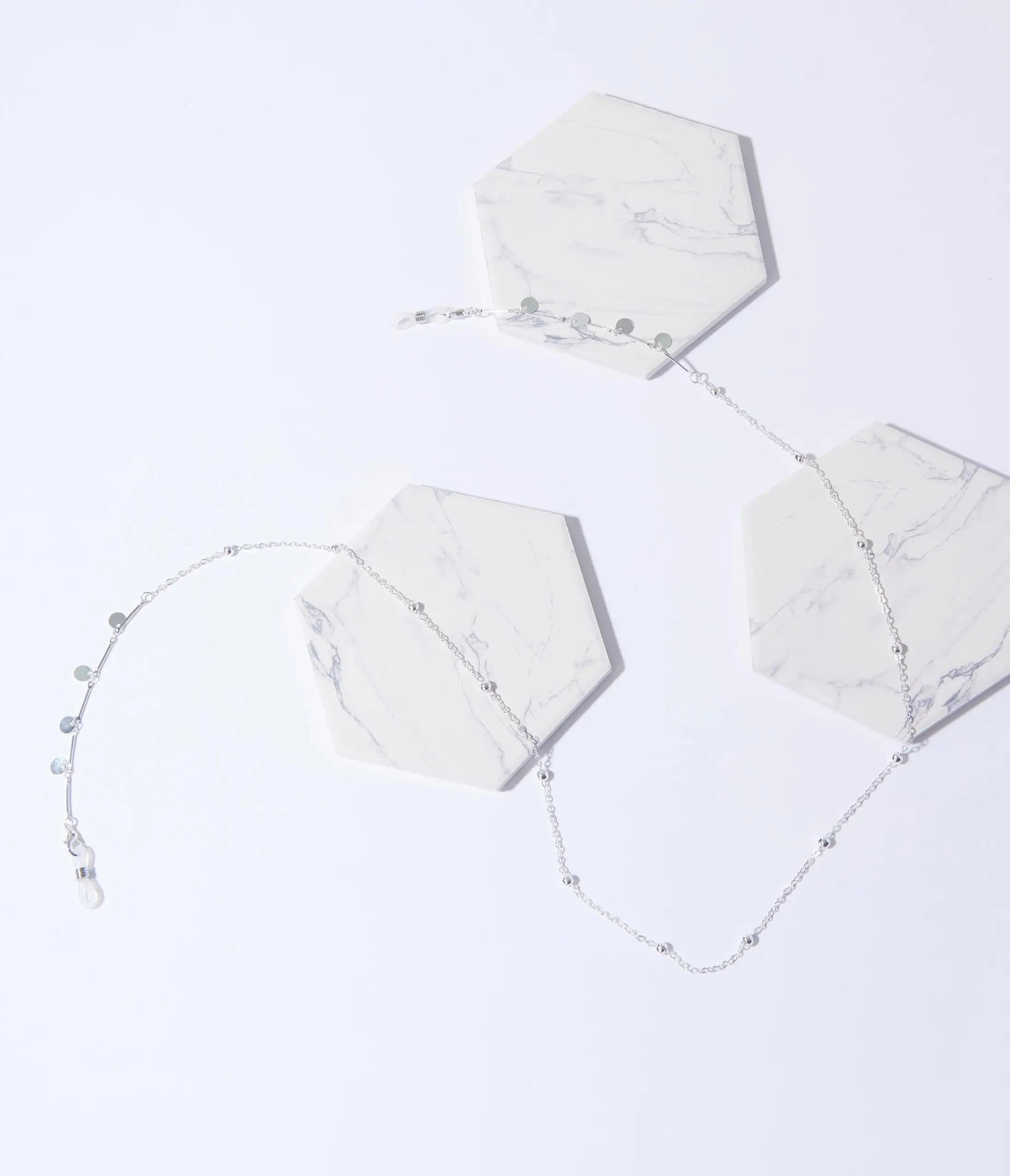 Joia Silver Beaded Glasses Strap - Image 2