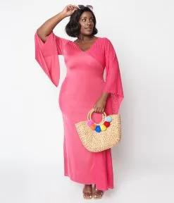 Chic Star Hot Pink Lace Maxi Dress