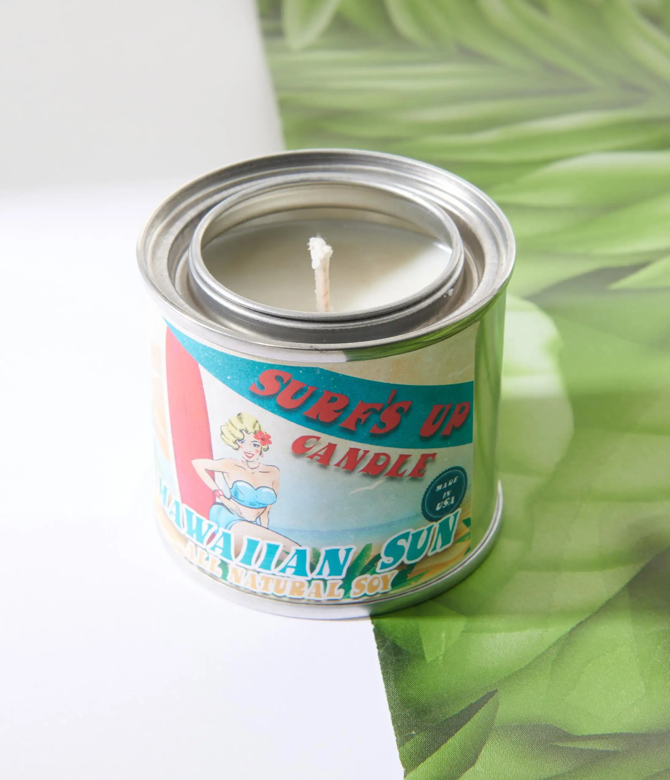 Surfs Up Candle (Faire) Hawaiian Sun Paint Can Candle