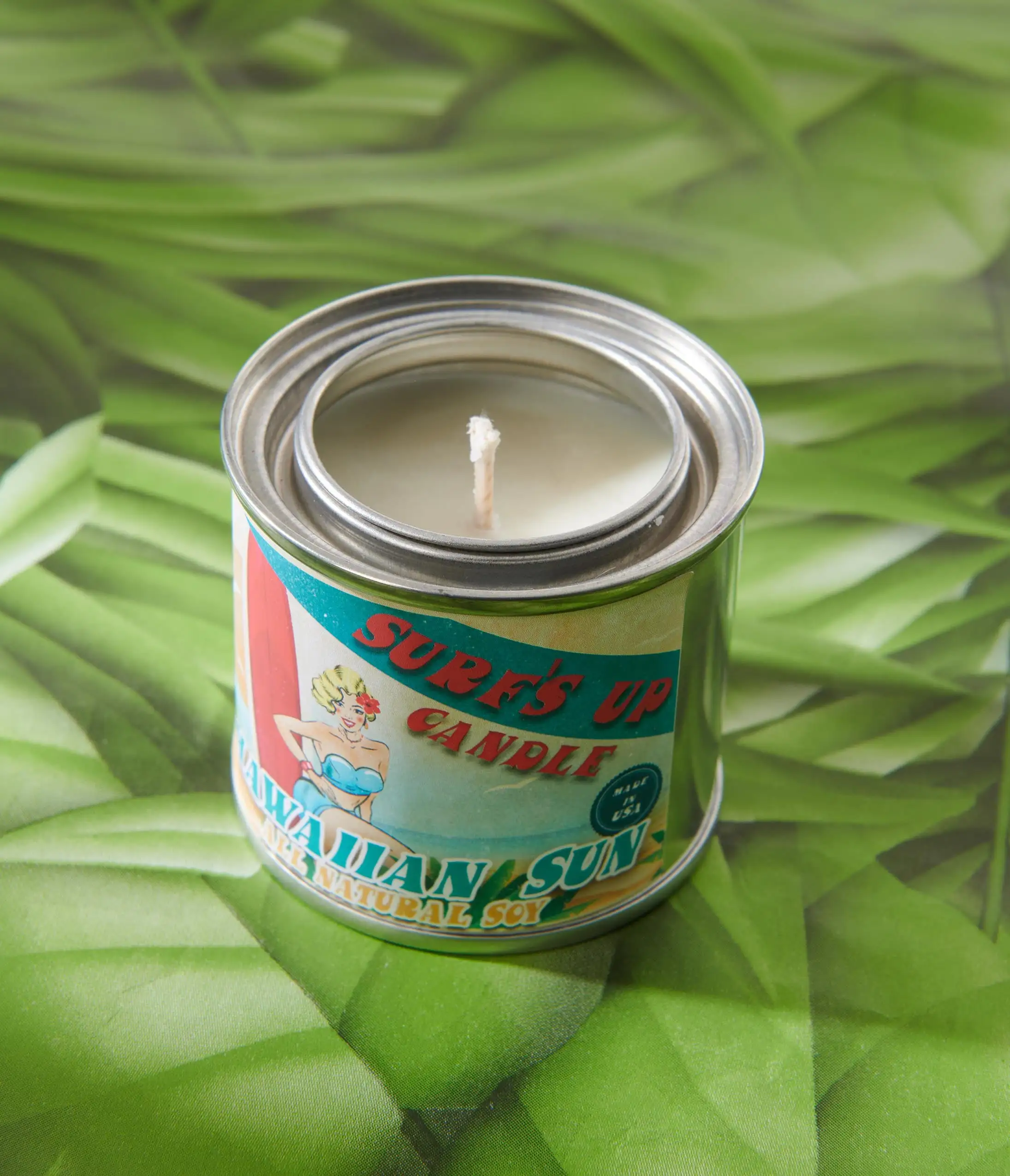 Surfs Up Candle (Faire) Hawaiian Sun Paint Can Candle - Image 3