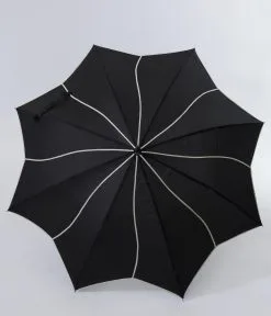 Soake (Faire) Black & White Trim Umbrella