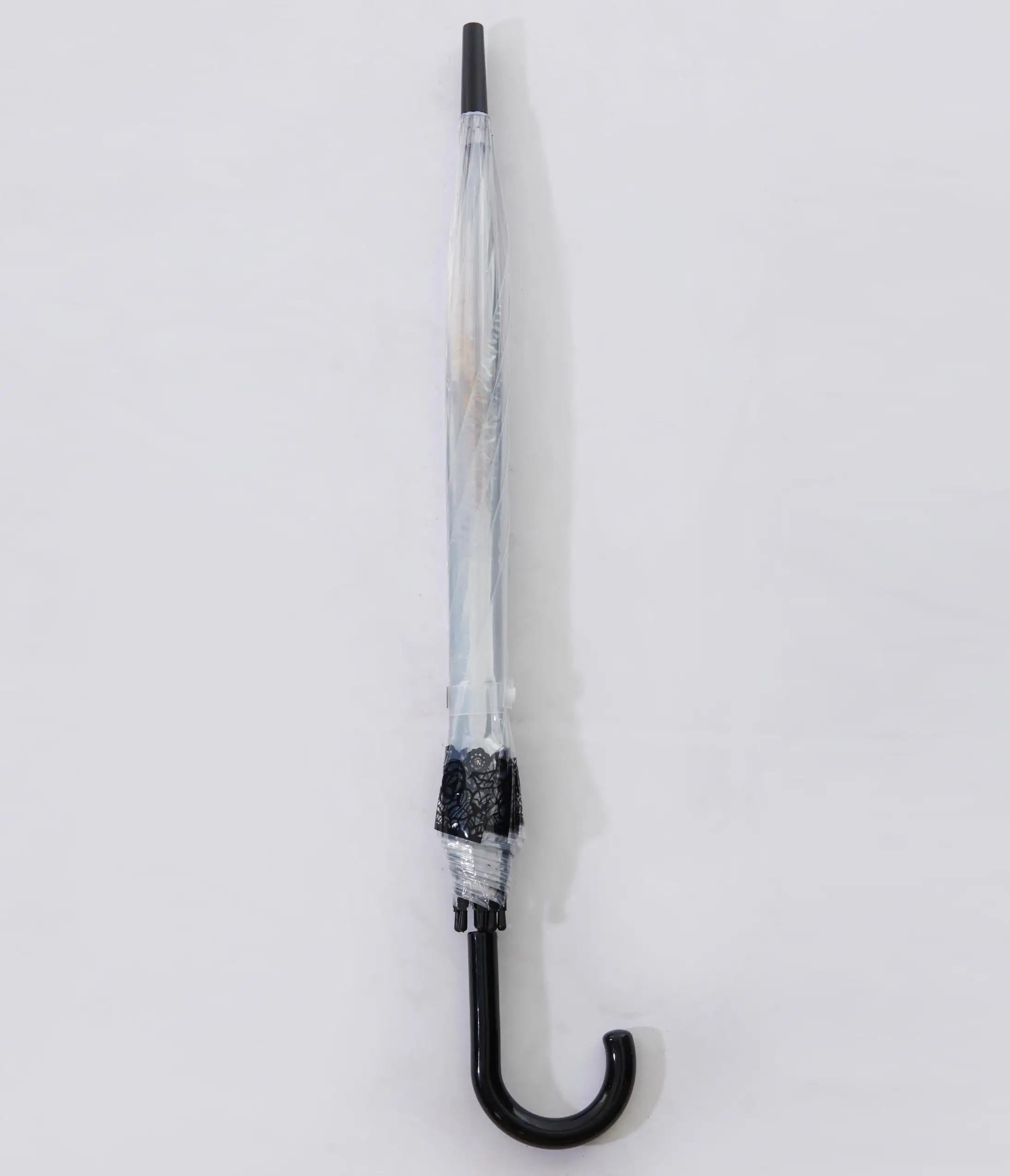 Soake (Faire) Clear & Black Floral Lace Dome Umbrella - Image 2