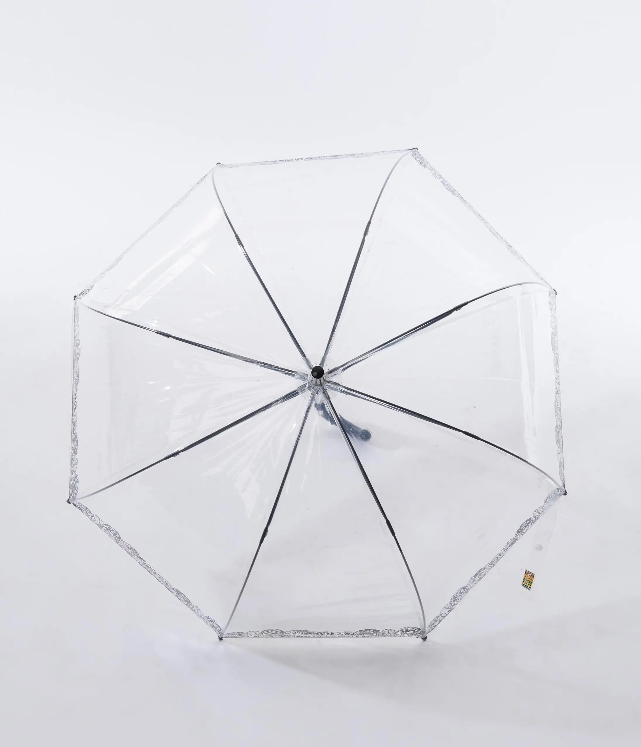 Soake (Faire) Clear & Black Floral Lace Dome Umbrella - Image 5