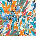 143 Story (Faire) Multicolor Brush Stroke Florals Midi Dress - Image 4