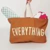 Alphabet Bags (Faire) Tan Everything Tote Bag