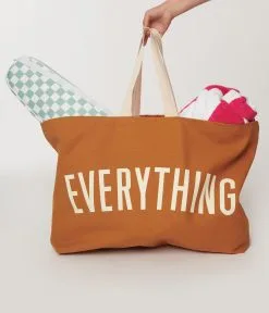 Alphabet Bags (Faire) Tan Everything Tote Bag