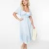 IWT Brands (Faire) Baby Blue Princess Midi Dress