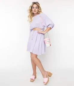 IWT Brands (Faire) Lavender Cutout Shift Dress