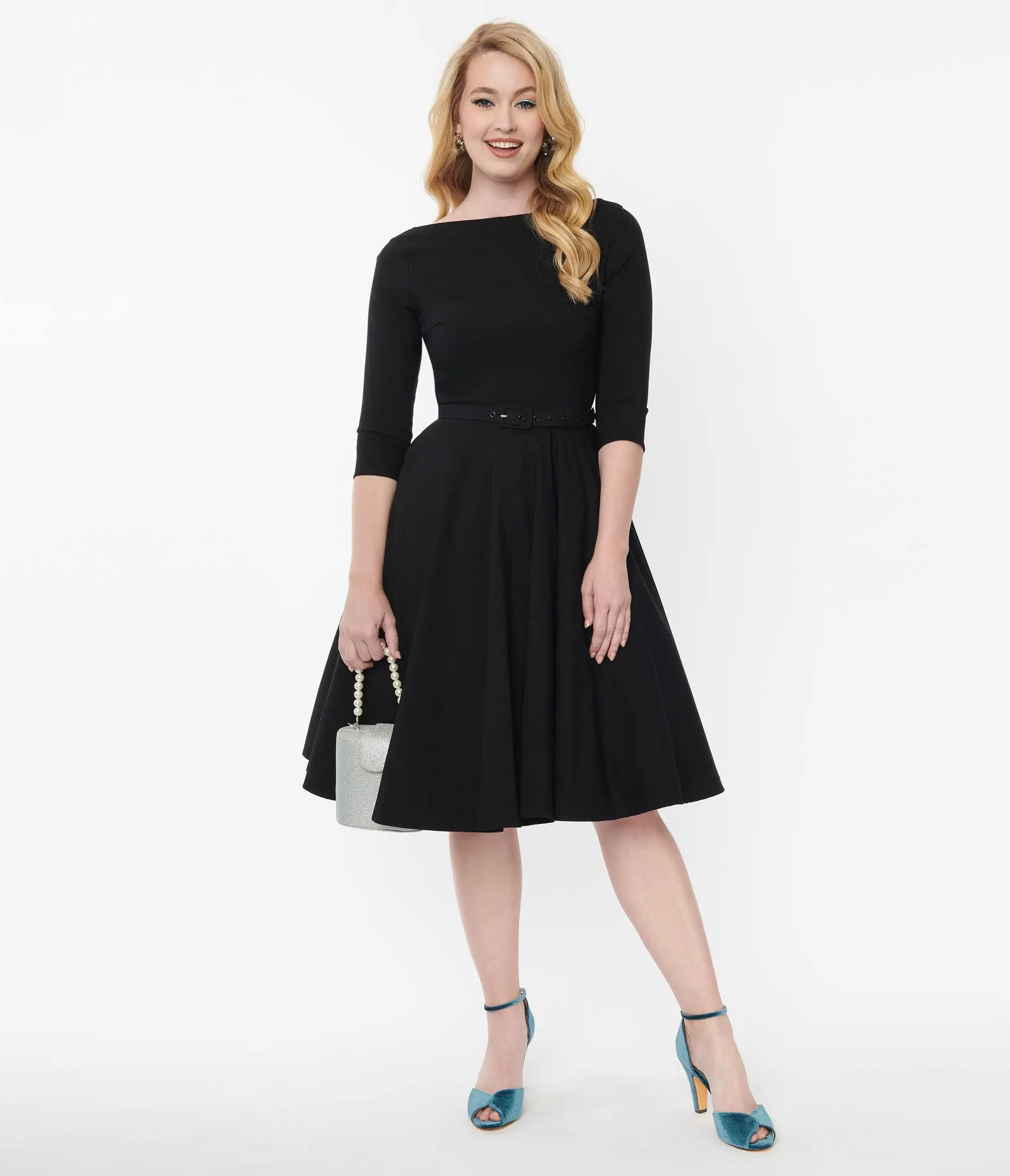 Unique Vintage Black Devon Swing Dress - Image 5